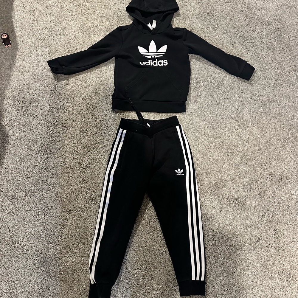 Adidas Originals Trefoil Black Hoodie with White Logo